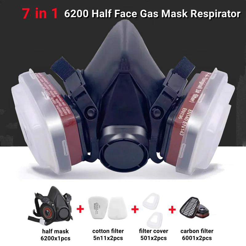 Dust Mask Construction - Пылезащитный противогаз, противотуманные защитные очки 6200,